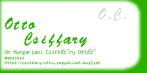 otto csiffary business card